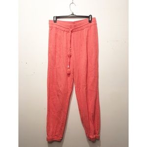 Aerie Pink Front Tie Lounge Pants